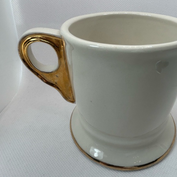 Anthropologie mug ceramic ivory gold initial mug letter L coffee shave RETIRED - Picture 8 of 8